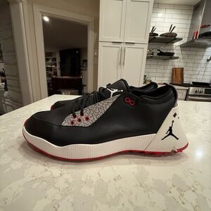 Air Jordan Golf Black and Red Shoes